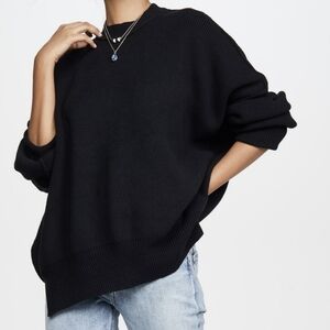 Free People Women's Easy Street Ribbed Knit Sweater Top Size XS OVERSIZED